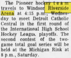 Riverside Arena - Feb 15 1966 Article (newer photo)